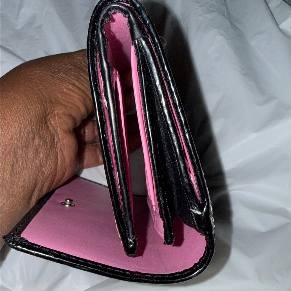 Coach Black Leather Trifold Wallet - Picture 8 of 9